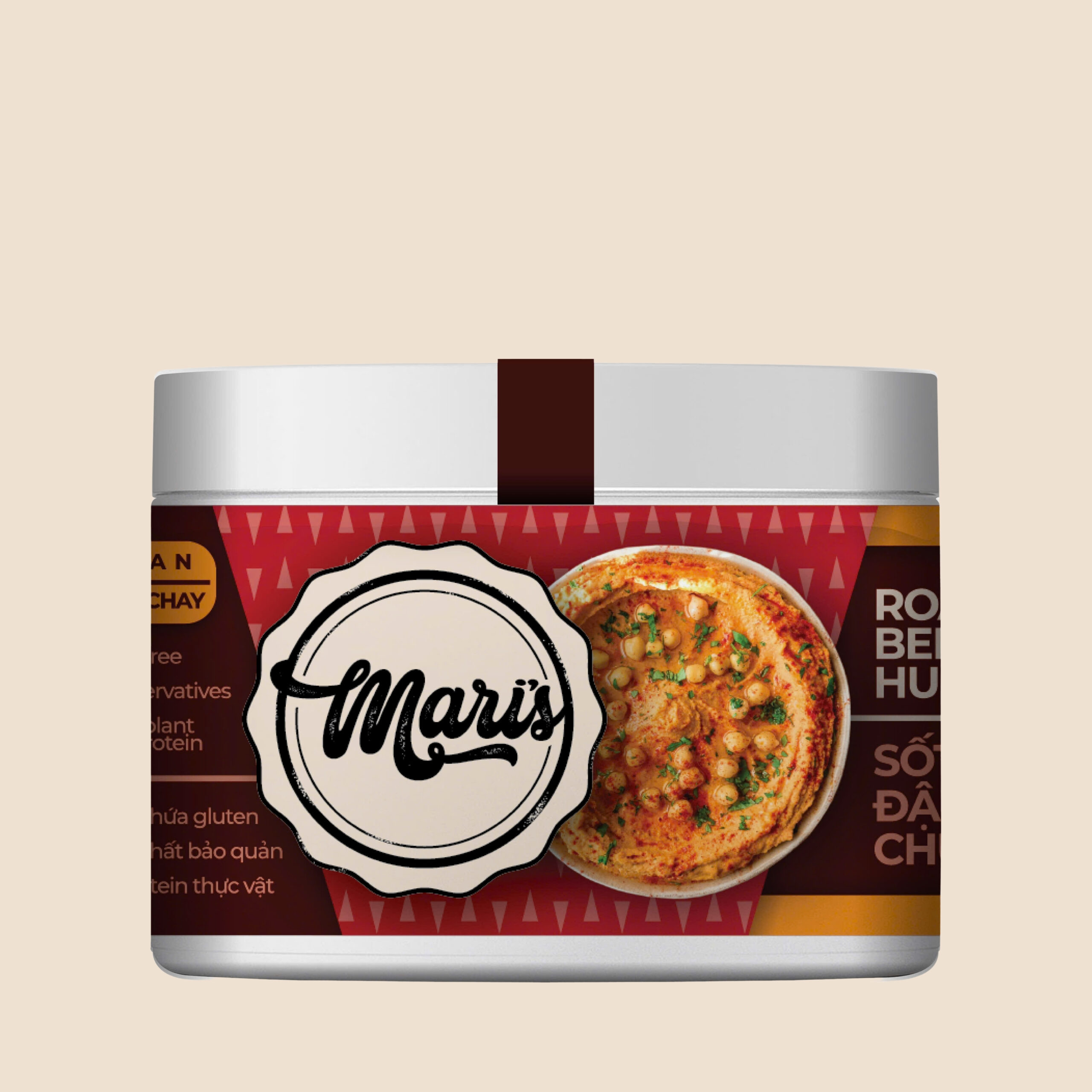 Mari's Roasted Red Bell Pepper Hummus *Not spicy